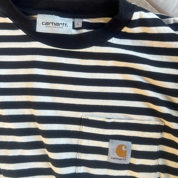 Carhartt WIP Black and White Striped Crewneck - Picture 3 of 4